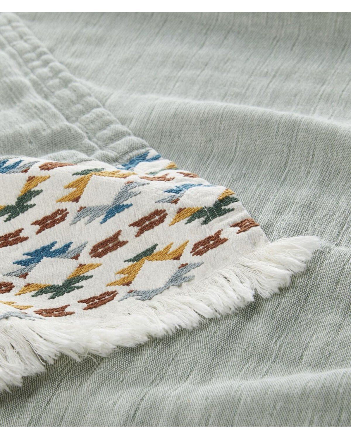 Image #4 - Pendleton Organic Cotton Fringed Throw, Multi, hi-res