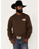 Cinch Men's Logo Graphic Long Sleeve T-Shirt, Brown, hi-res