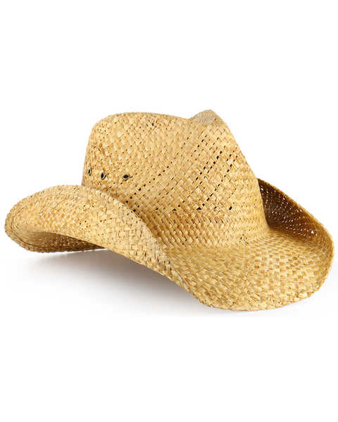 Cody James® Natural Straw Cowboy Hat, Brown, hi-res