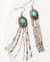 Image #1 - Shyanne Women's Round Fringe Earrings, Turquoise, hi-res