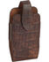 Image #1 - M & F Western Men's Extra Large Faux Caiman Cell Phone Holder, Chocolate, hi-res
