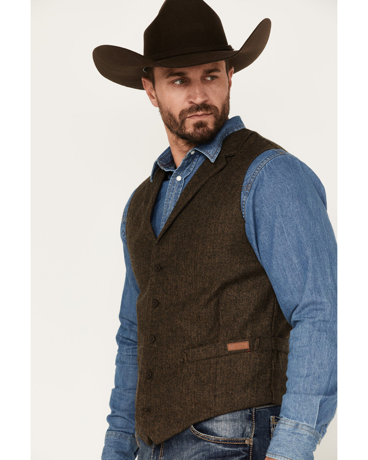 Image #2 - Outback Trading Co. Men's Brown Jessie Vest , , hi-res