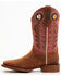 RANK 45 Men's Warrior Xero Gravity Western Performance Boots - Broad Square Toe, Red, hi-res