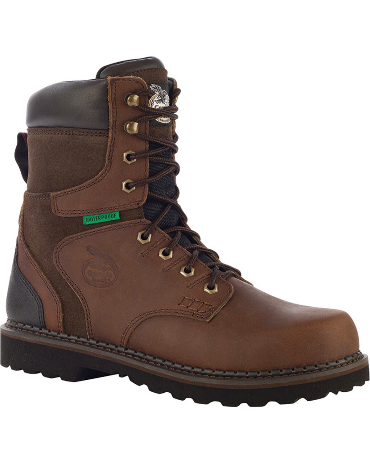 Georgia Boot Men's Waterproof Brookville Work Boots - Steel Toe, Brown, hi-res
