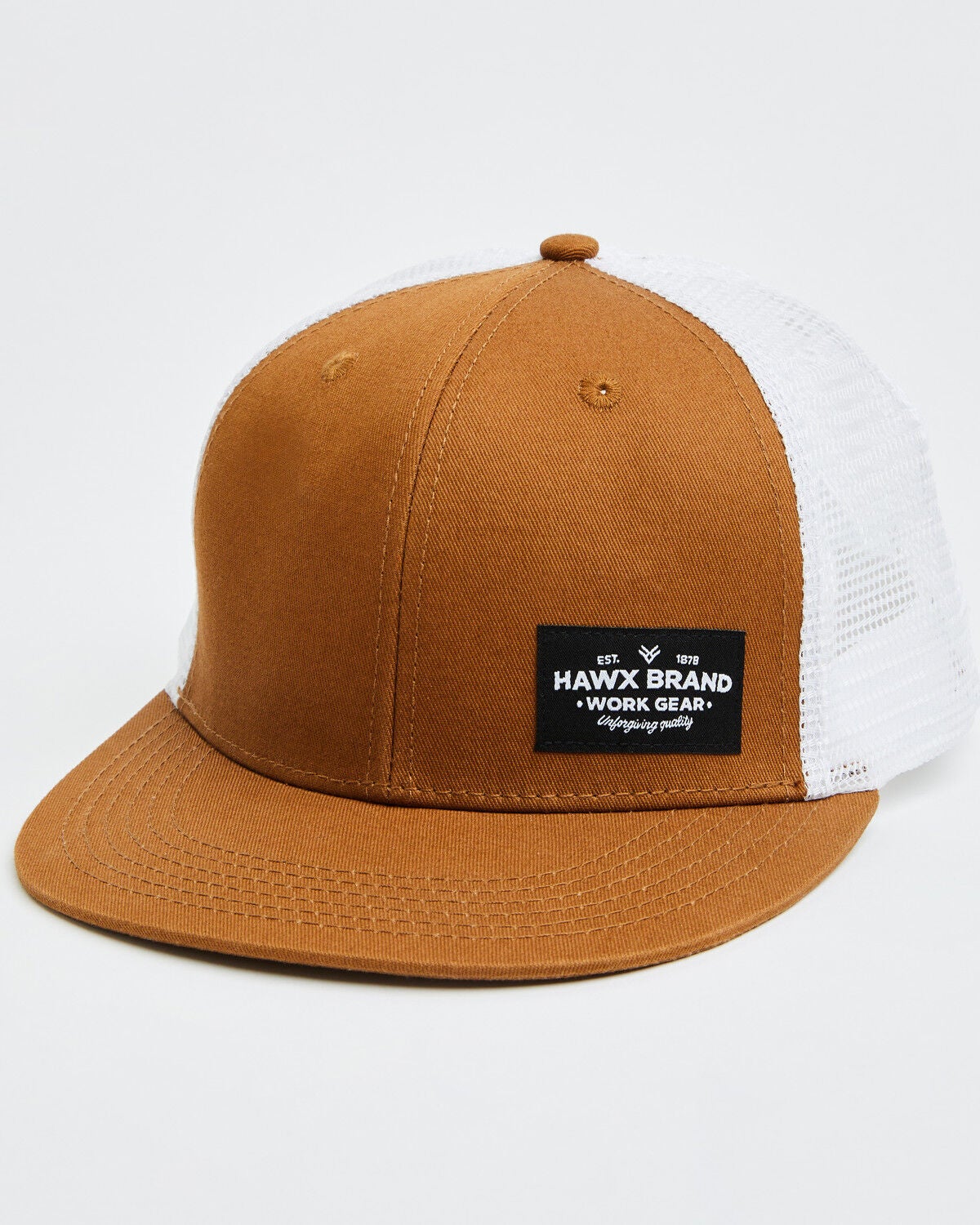 Image #1 - Hawx Men's Corner Patch Ball Cap, Pecan, hi-res