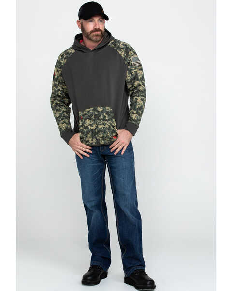 Ariat Men's FR Durastretch Camo Patriot Work Hooded Sweatshirt , Camouflage, hi-res
