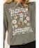 Image #3 - Youth in Revolt Women's Jackson Skeleton Graphic Hoodie, Charcoal, hi-res