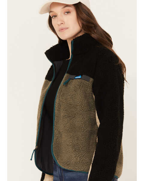 Kavu Women's Pinesdale Shadow Pine Sherpa Fleece Jacket, Multi, hi-res