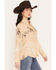 Image #2 - Lovlei Ranch Women's Cheyenne Cowboy Up Long Sleeve Pearl Snap Western Shirt, Tan, hi-res
