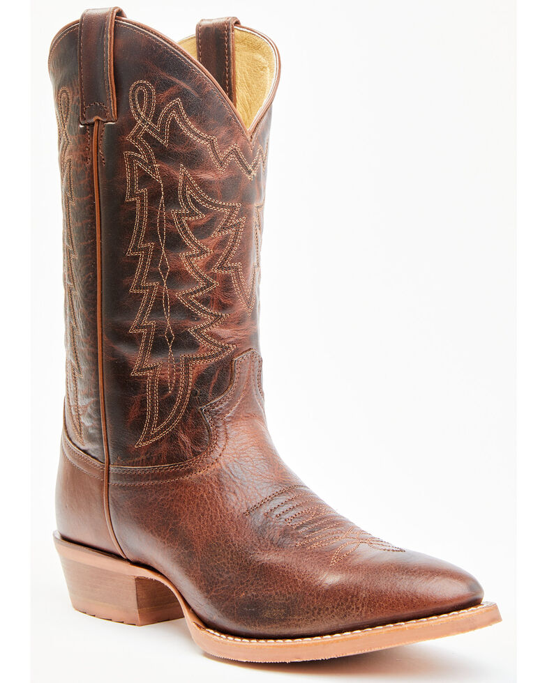Justin Men's Hayne Western Boots - Round Toe, Brown, hi-res