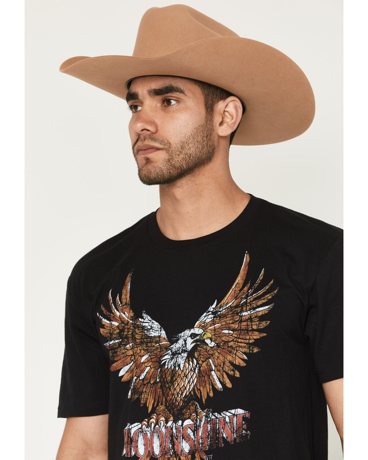 Image #2 - Moonshine Spirit Men's Soaring Eagle Short Sleeve Graphic T-Shirt, Black, hi-res