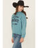 Image #2 - Ariat Women's Solid Logo Hoodie, Blue, hi-res