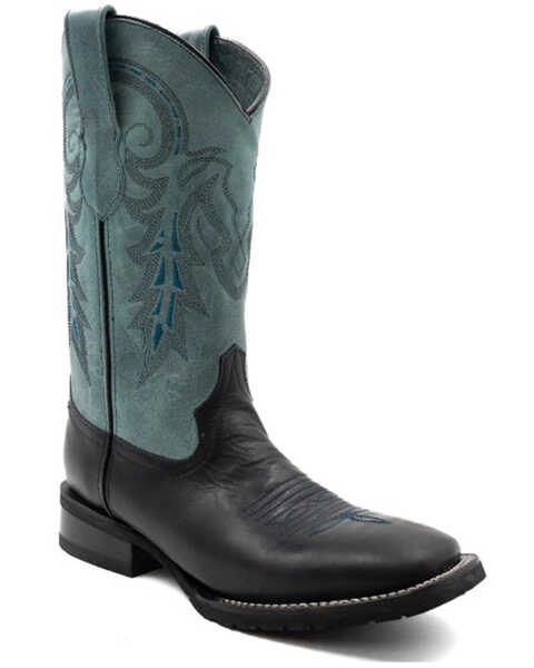 Ferrini Men's Maverick Western Boots - Broad Square Toe, Black, hi-res