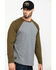 Image #3 - Hawx Men's Olive Baseball Raglan Crew Long Sleeve Work Shirt, , hi-res