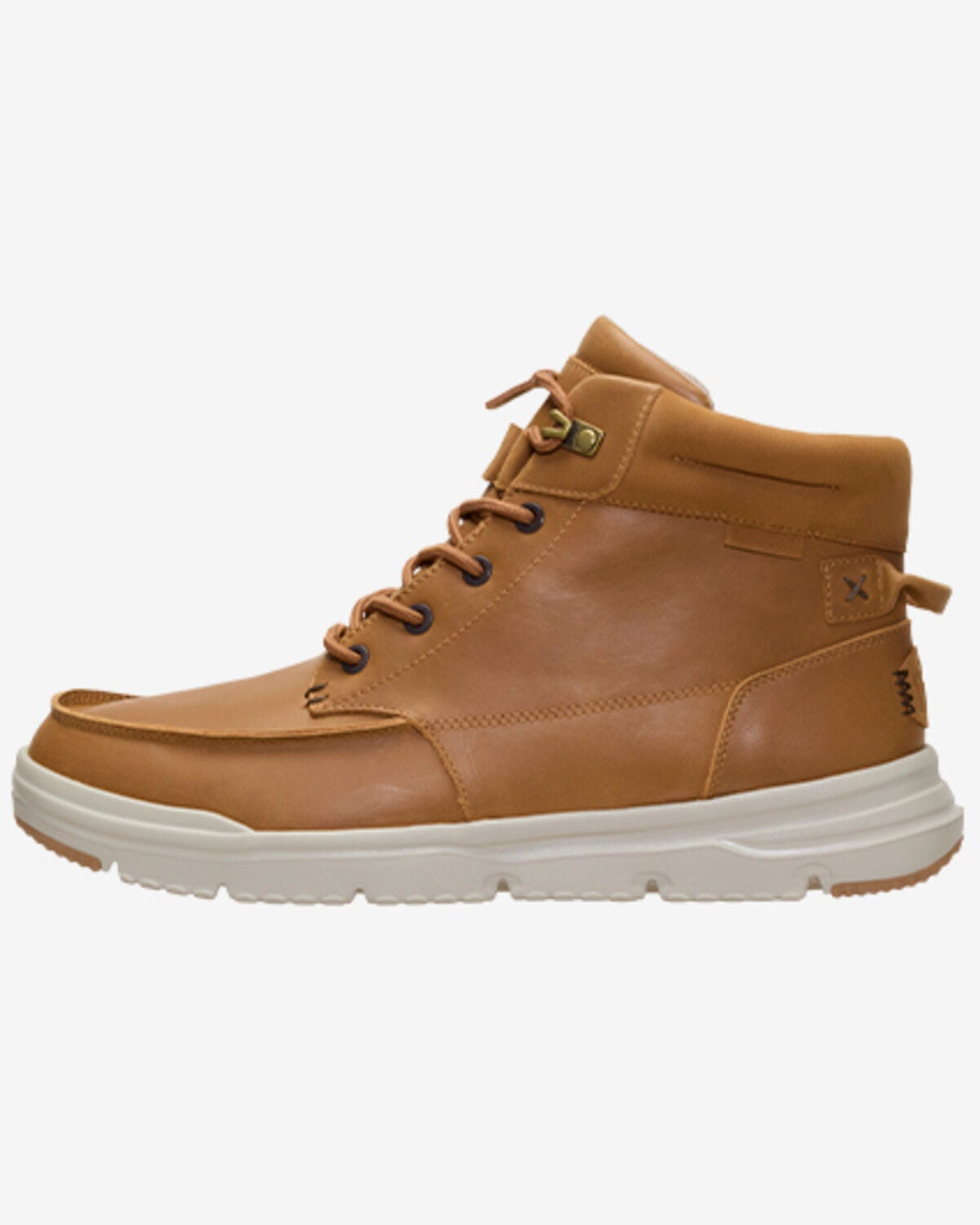 Image #3 - HEYDUDE Men's Bradley II Leather Casual Boots - Moc Toe, Cognac, hi-res