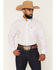 Image #1 - Ariat Men's Pace Geo Print Long Sleeve Button-Down Western Shirt - Tall, White, hi-res