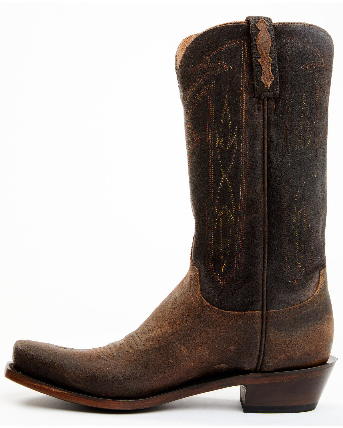 Image #3 - Lucchese Men's Brazos Western Boots - Square Toe, Brown, hi-res