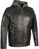 Image #1 - Milwaukee Leather Men's Snap Collar Leather Moto Jacket with Removable Hood - Big - 5X, , hi-res