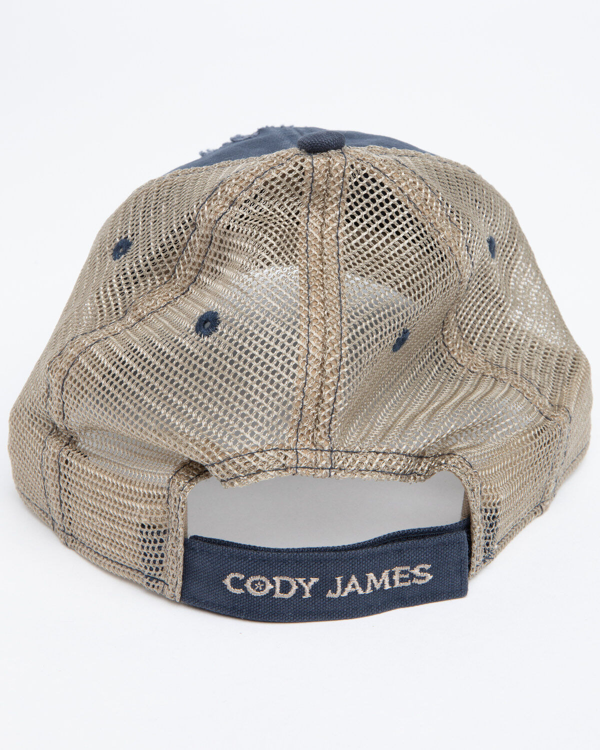 Image #5 - Cody James Men's Ripped Flag Mesh Ball Cap, Blue, hi-res