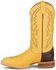 Image #3 - Justin Men's Deerskin Western Boots - Square Toe, Yellow, hi-res