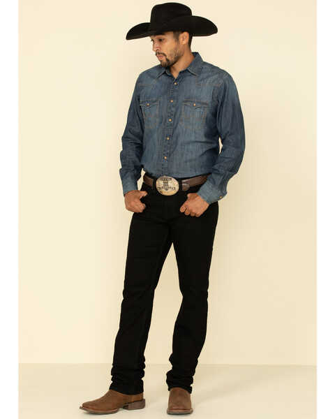 Cody James Men's Night Rider Black Wash Slim Straight Stretch Denim Jeans , Black, hi-res