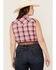 Image #4 - Roper Women's Classic Plaid Print Sleeveless Western Snap Shirt - Plus, , hi-res