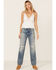 Image #1 - 7 For All Mankind Women's Easy Straight Distressed Denim Jeans, Blue, hi-res