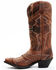 Laredo Women's Distressed Sidewinder Western Boots - Snip Toe, Tan, hi-res