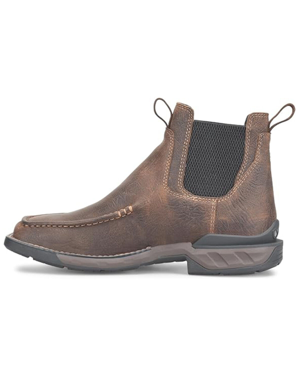 Image #3 - Phantom Rider Men's 6" Romeo Pull-On Ankle Boots - Moc Toe, Brown, hi-res