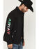 Image #2 - Ariat Men's Mexico Flag Team Softshell Jacket, Black, hi-res