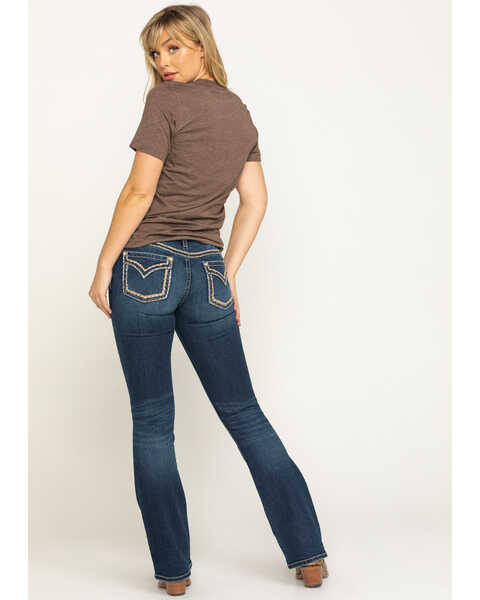Image #4 - Shyanne Women's Scroll Dark Wash Bootcut Jeans , , hi-res