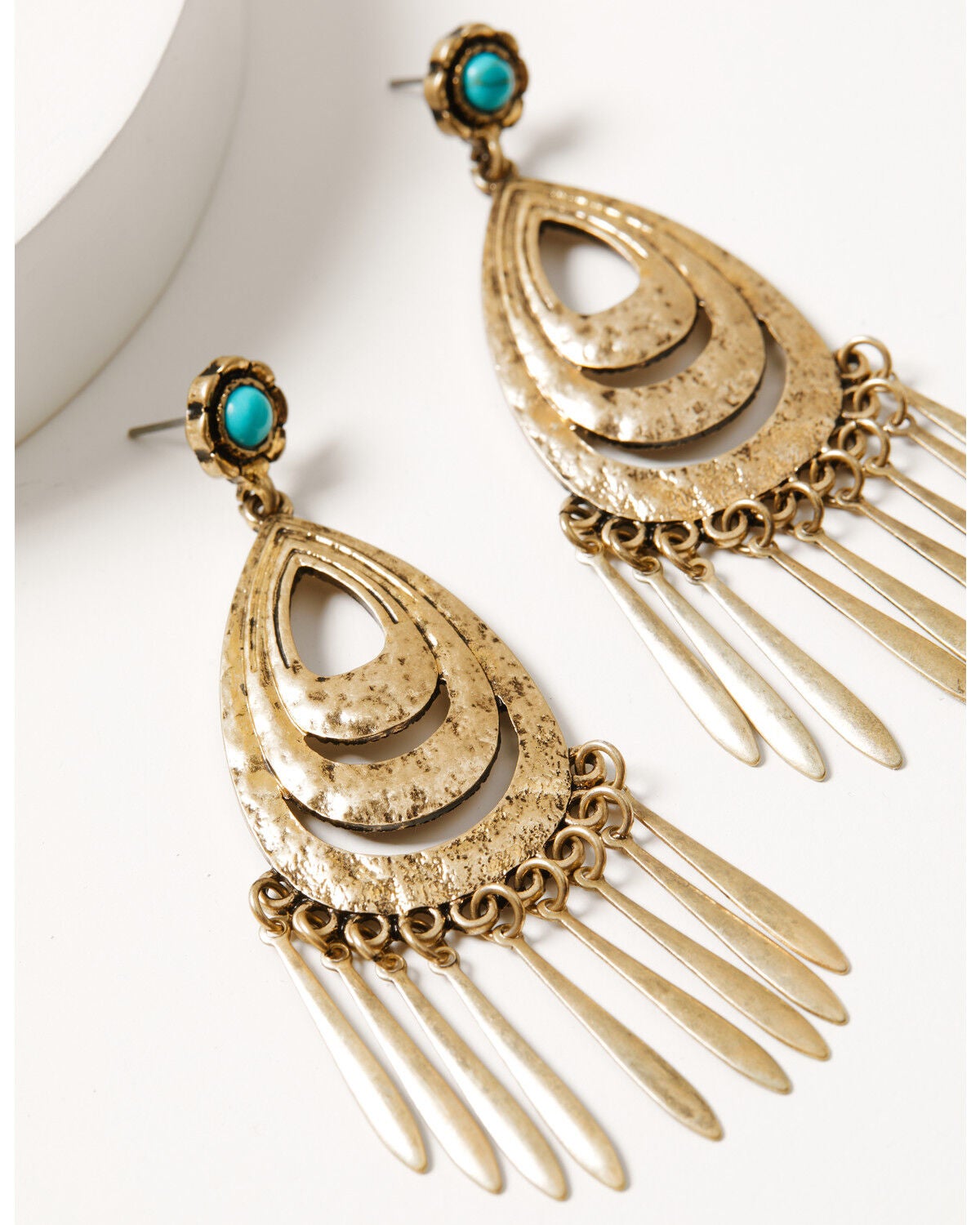 Image #2 - Shyanne Women's Western Romance Chandelier Earrings, Gold, hi-res