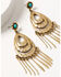 Image #2 - Shyanne Women's Western Romance Chandelier Earrings, Gold, hi-res