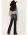 Image #3 - Ariat Girls' R.E.A.L. Estrella Trouser Wide Jeans, Blue, hi-res