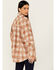 Image #4 - Rock & Roll Denim Women's Brushed Plaid Print Shacket, Rust Copper, hi-res