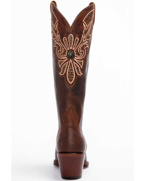 Shyanne Women's Mariel Floral Embroidered Studded Concho Western Boots - Snip Toe, Brown, hi-res