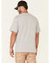 Hawx Men's Solid Light Gray Forge Short Sleeve Work Pocket T-Shirt - Tall, Light Grey, hi-res