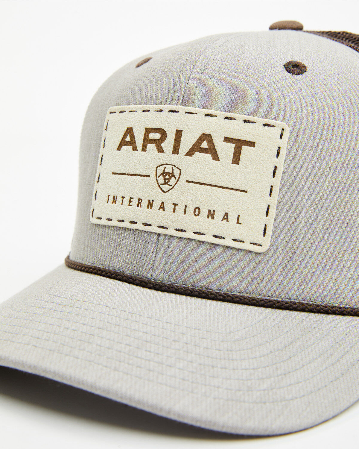 Image #2 - Ariat Men's Suede Patch Trucker Cap, Brown, hi-res