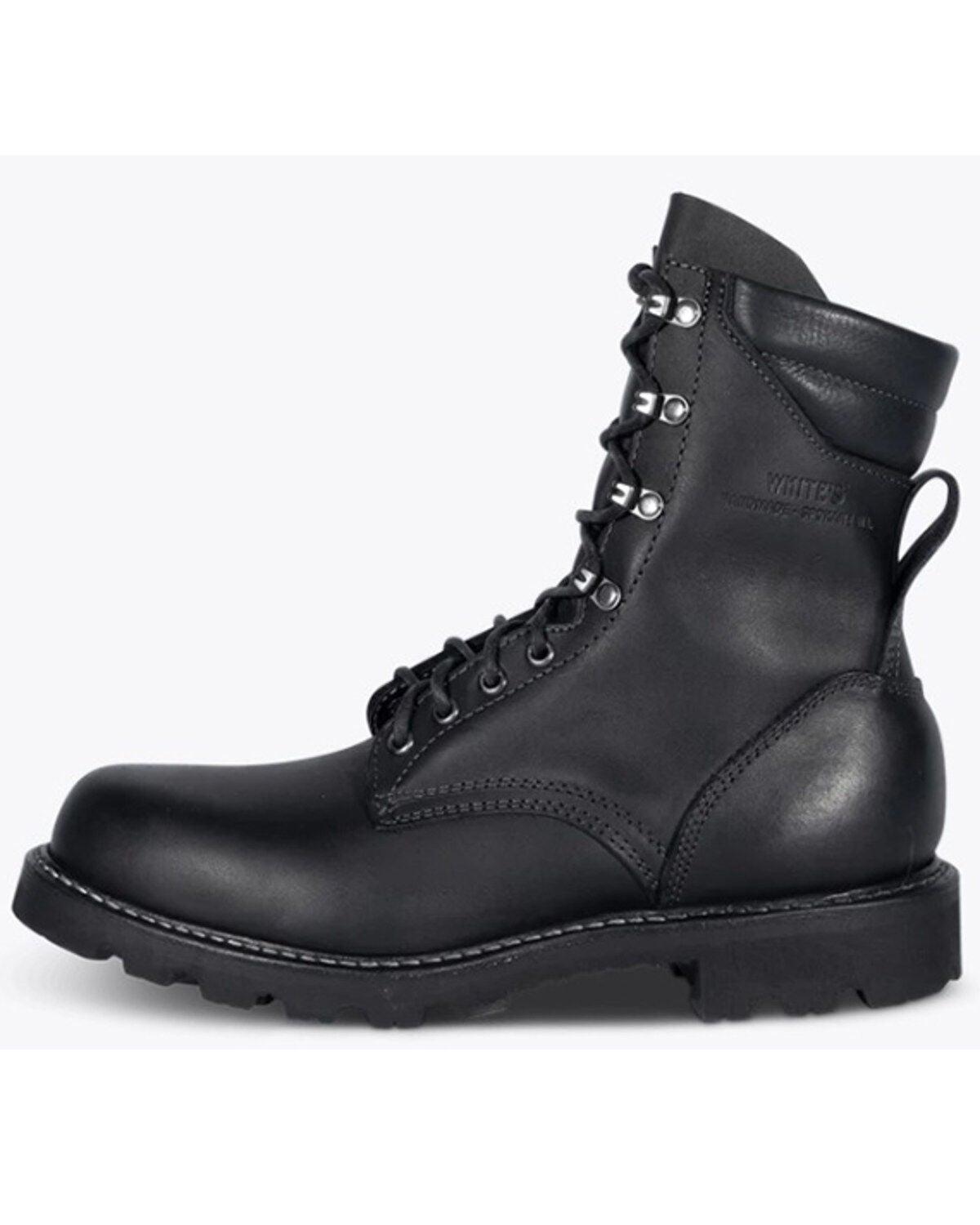 White's Boots Men's Hillyard 8" Lace-Up Work Boots - Soft Toe, Black, hi-res