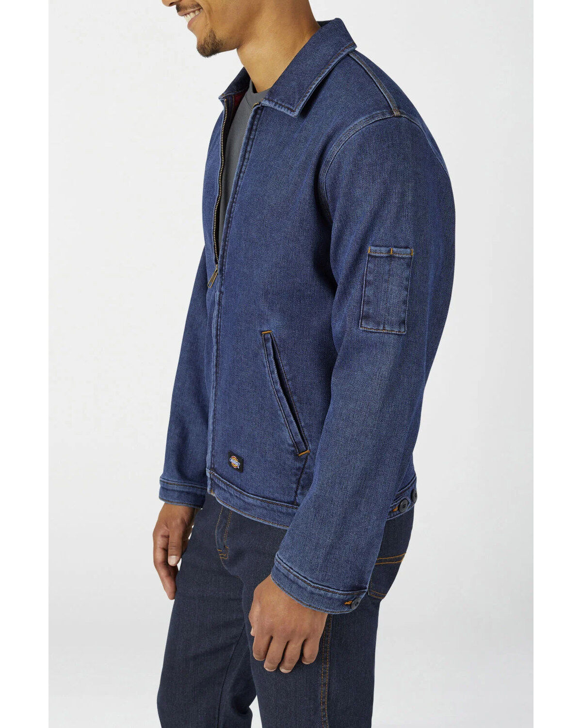 Image #3 - Dickies Men's Stonewashed TEMP-IQ Denim Warming Eisenhower Work Jacket, , hi-res