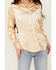 Image #3 - Scully Women's Fringe Long Sleeve Snap Western Shirt, Tan, hi-res