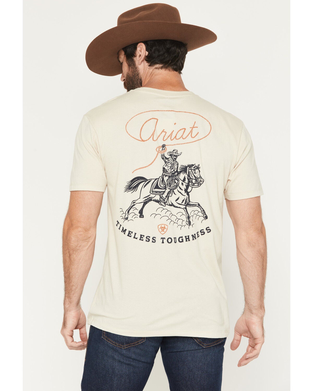 Ariat Men's Ropers Delight Short Sleeve Graphic T-Shirt, Natural, hi-res