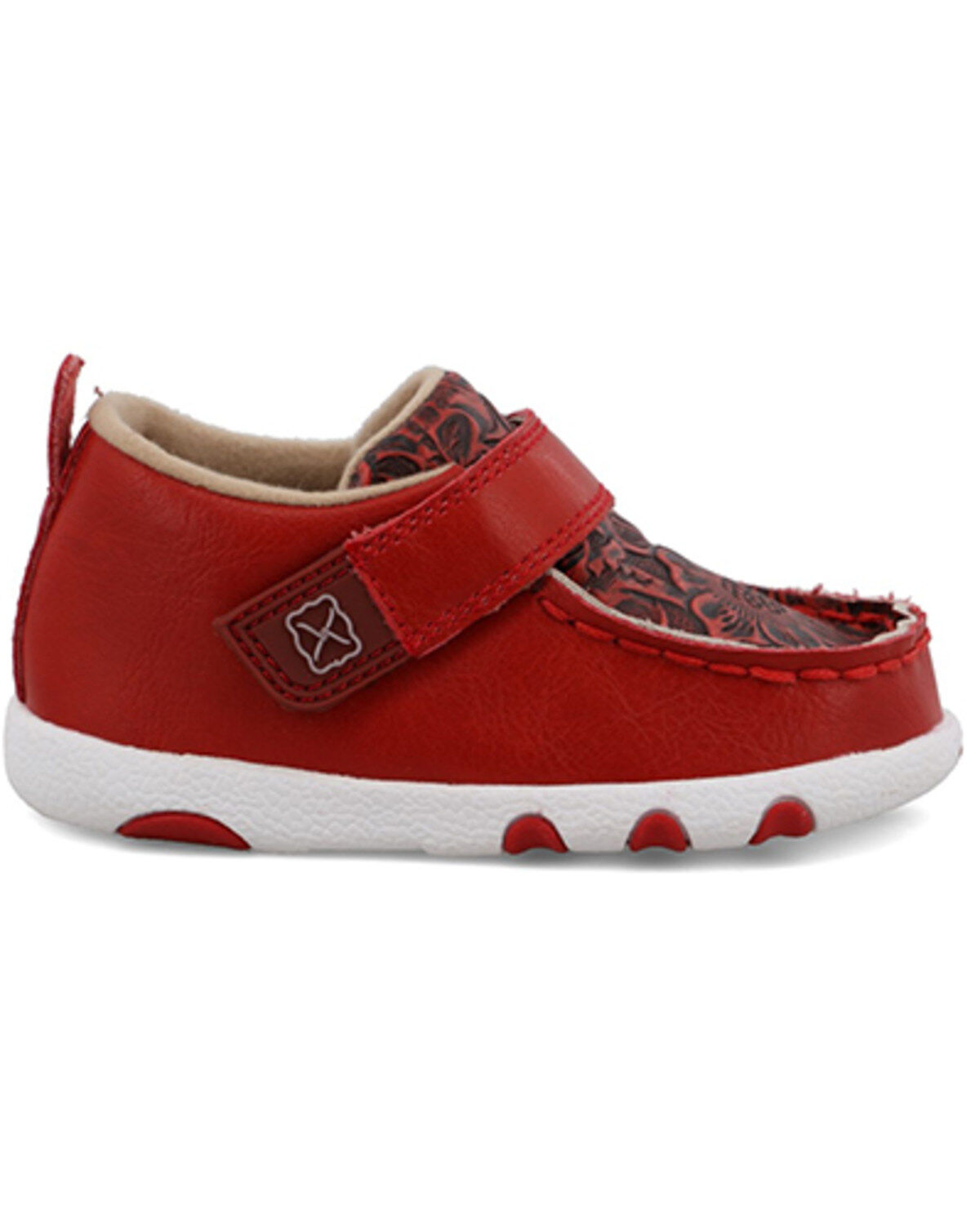 Image #2 - Twisted X Toddler Girls' Driving Mocs, Red, hi-res