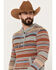 Pendleton Men's Medallion Striped Hooded Pullover, Grey, hi-res