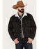 Image #1 - Levi's Men's Sherpa Trucker Solid Jacket, Black, hi-res