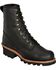 Image #1 - Chippewa Men's 8" Logger Boots - Steel Toe, Black, hi-res