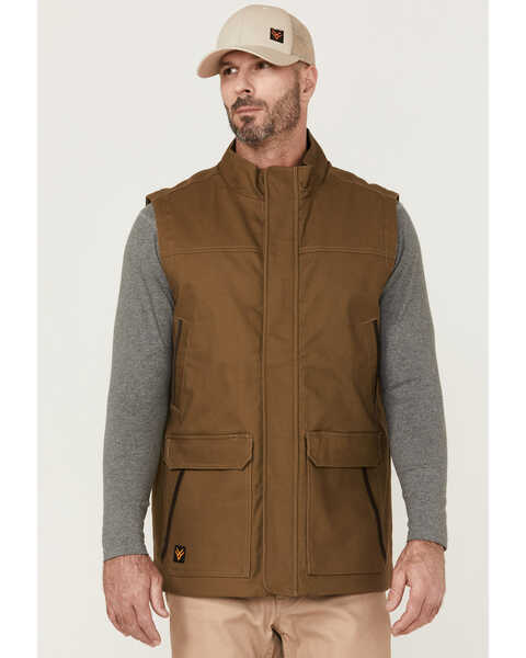 Hawx Men's Olive Tejon Insulated Stretch Work Vest , Olive, hi-res
