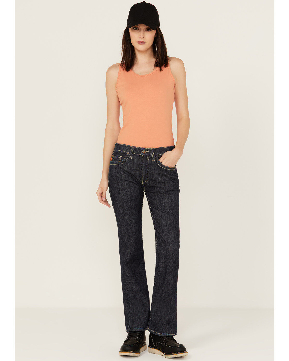 Image #1 - Timberland Pro Women's FR Bootcut Stretch Denim Jeans, Brown, hi-res