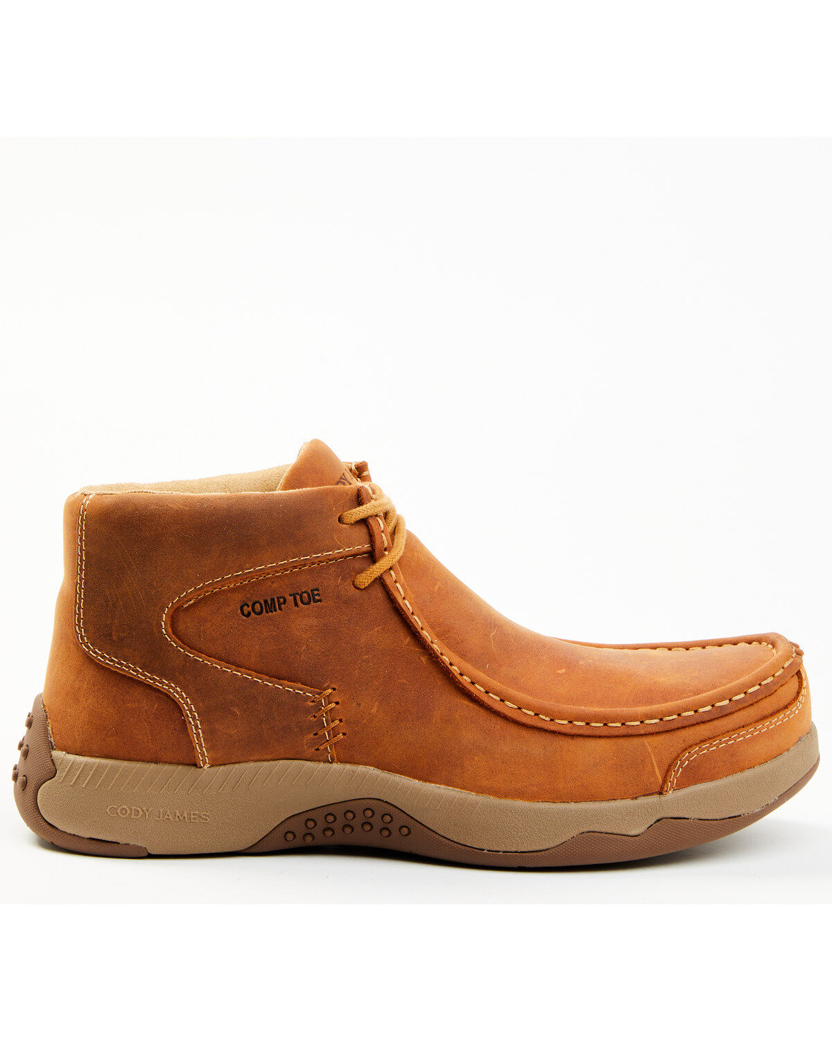 Image #2 - Cody James Men's Casual Wallabee Big Brother Lace-Up Work Boots - Composite Toe, Tan, hi-res