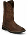 Justin Men's Driller Western Work Boots - Steel Toe, Tan, hi-res